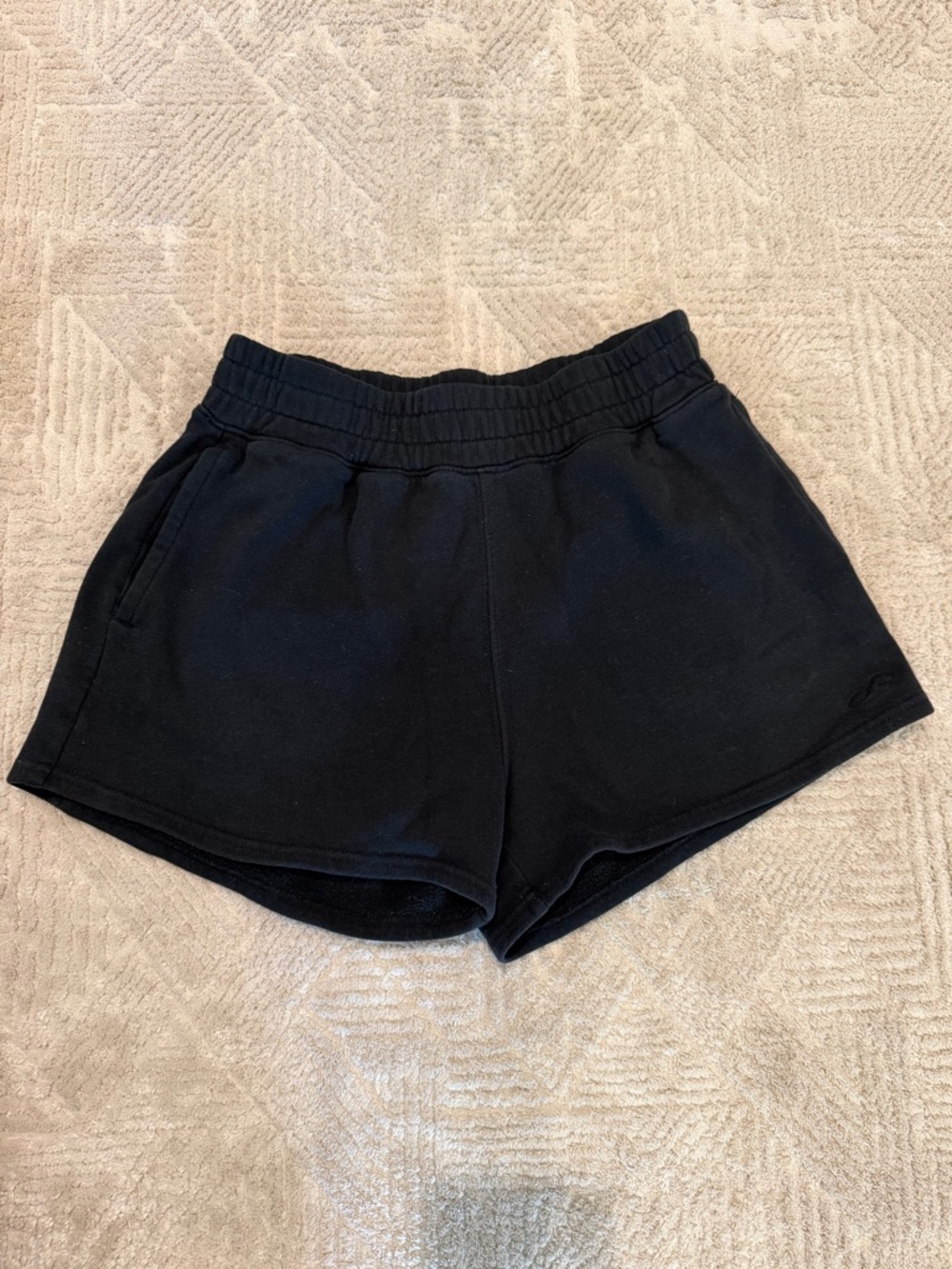 Hollister Black Athletic Relaxed-Fit Shorts